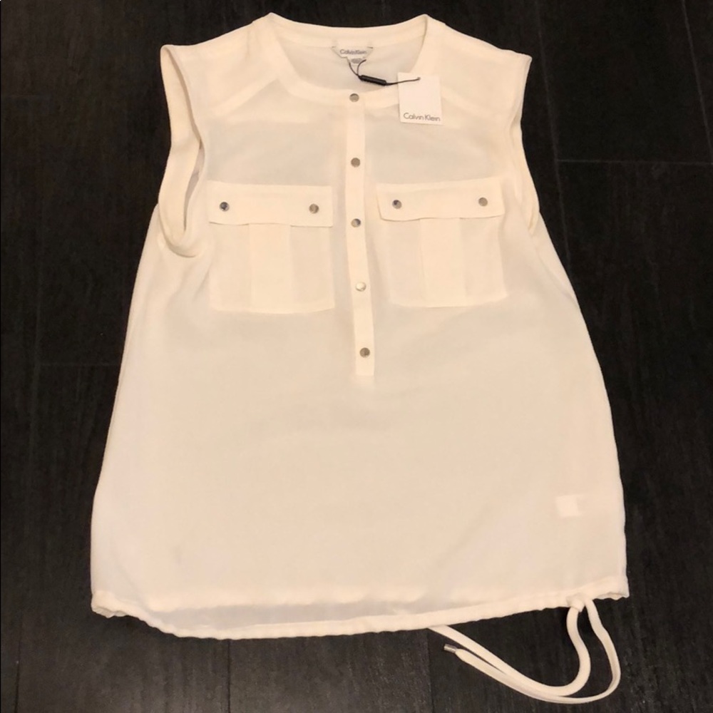 Calvin Klein sleeveless blouse